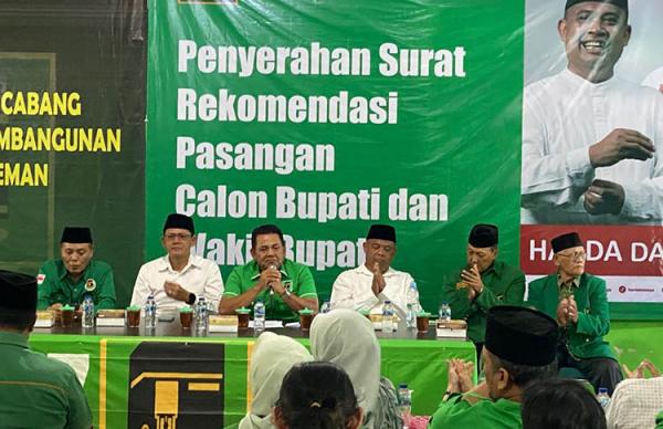 Pilkada Sleman 2024, PPP Serahkan Surat Rekomendasi untuk Harda Kiswaya-Danang Maharsa