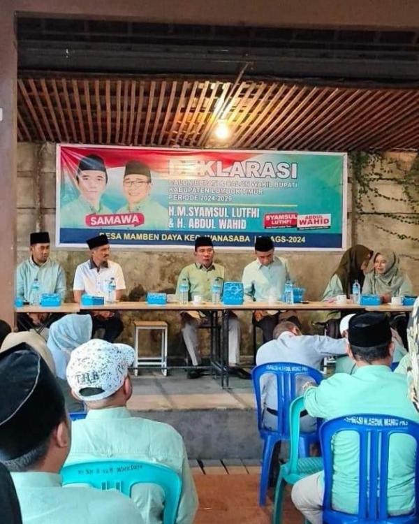 Luthfi- Wahid  Hadir Untuk  Lombok Timur  Maju dan Harmonis