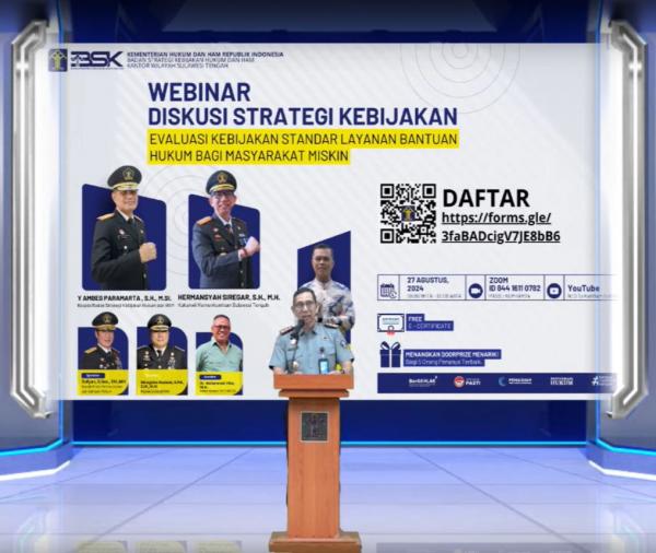 Gelar Webinar Strategi Kebijakan, Kemenkumham Sulteng Tingkatkan Akses Keadilan Bagi Masyarakat Misk