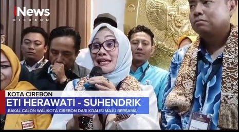 Paslon Walikota Cirebon Eti-Suhendrik Resmi Daftar ke KPUD Kota Cirebon, Usung Slogan Beres