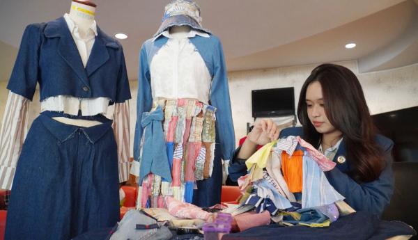 Kreatif, Fiona Rancang Busana Ready to Wear dari Kain Perca