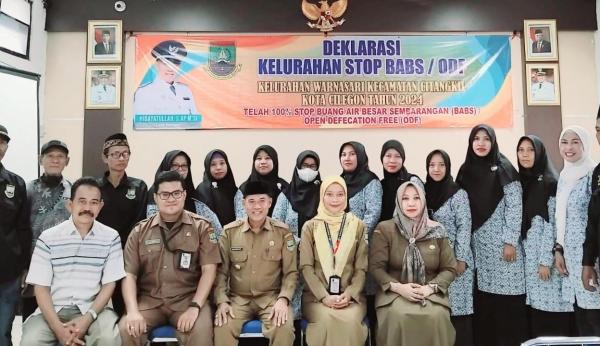 Terapkan Perilaku Sehat, Pemerintah Kelurahan Warnasari Cilegon Deklarasikan Stop BABS ODF