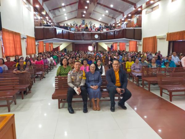 Gelar Cooling System Berupa Penyuluhan Edukasi Keamanan dan Ketertiban di Gereja