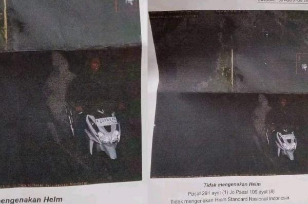 Viral Seorang Pemuda Terkena Tilang Elektronik Gara-Gara Bonceng Pocong