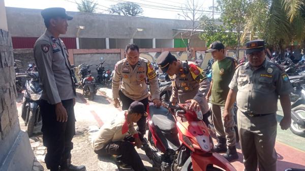 Polsek Sindangbarang Sambangi Sekolah dan Razia Puluhan Knalpot Brong