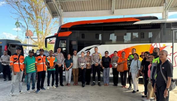 Satlantas Polres TTU Gelar Pemeriksaan Kesehatan Gratis untuk Sopir Bus Lintas Negara, ini Tujuannya