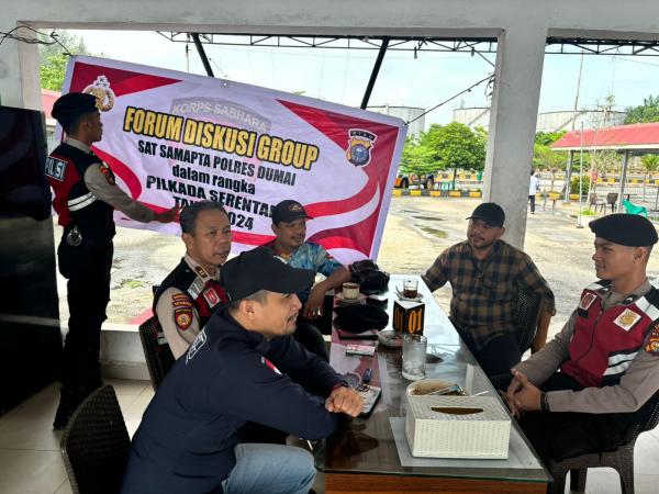 Gelar Kegiatan Cooling System, Sat Samapta Sampaikan Pentingnya Peran Masyarakat Menjaga Situasi