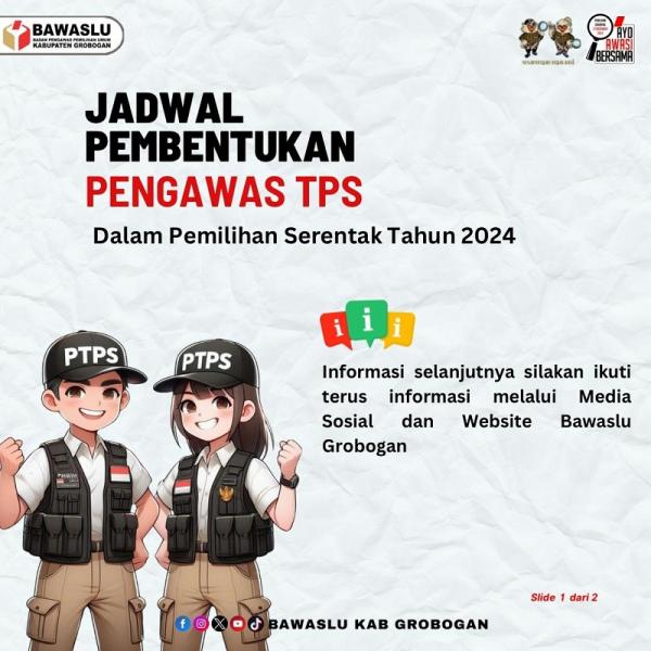 Ini Syarat Pendaftaran Pengawas TPS Pilkada 2024, Mumpung Bawaslu Butuh  2.142 Orang