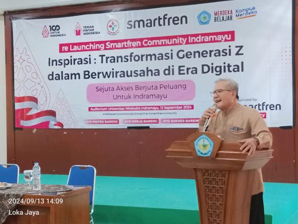 Komunitas Smartfren Indramayu Ajak Mahasiswa Unwir Kenali Dunia Usaha