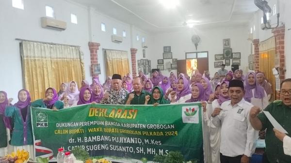 DPC Perempuan Bangsa Grobogan Deklarasi Dukungan Kepada Bambang - Catur di Pilkada 2024