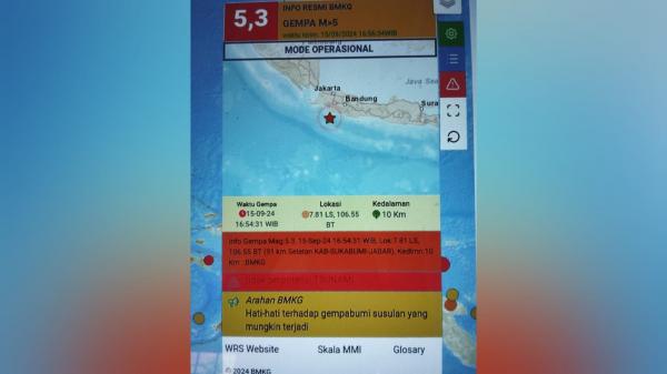 Gempa Dangkal Sukabumi Getarannya Dirasakan hingga Ciamis