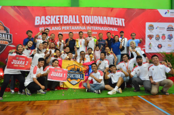 Kilang Balongan back-to-back Champion Turnamen Basket Antar Kilang Se-Indonesia