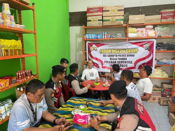 Gelar Kegiatan Berupa FGD, Sat Samapta Polres Dumai Mengadakan Bentuk Menjaga Situasi Kondusif