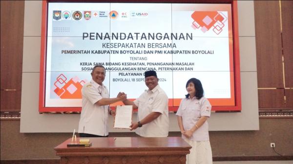 Pemkab Boyolali dan PMI Boyolali Tandatangani Kesepakatan Bersama