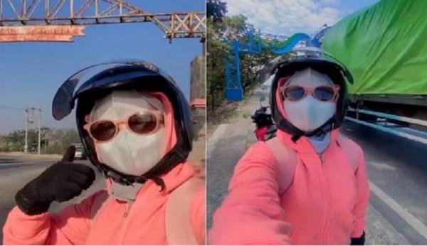 Viral! Wanita Ini Bagikan Lifehack Cara Menghadapi Cuaca Panas saat Naik Motor