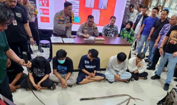 Inilah Tampang 6 Anggota Gangster Pelaku Pembacokan Mahasiswa Udinus di Semarang