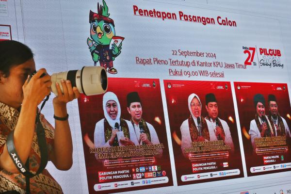 Pilgub Jatim 2024, KPU Jatim Tetapkan 3 Pasangan Calon