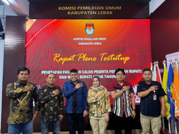 Resmi, KPU Tetapkan Tiga Paslon Cabup-Cawabup Maju Pilkada Lebak