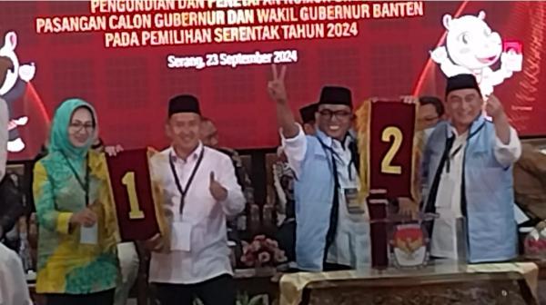 Hasil Pengundian Paslon Pilgub Banten, Airin – Ade Nomor 1 dan Andra – Dimyati Nomor 2