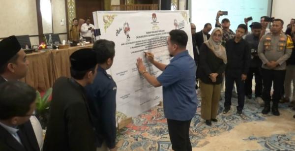 KPU Cilegon Gelar Deklarasi Kampanye Damai, 3 Pasangan Calon Siap Berkompetisi