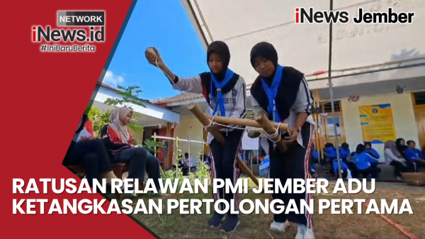 Ratusan Relawan PMI Jember Adu Ketangkasan Pertolongan Pertama