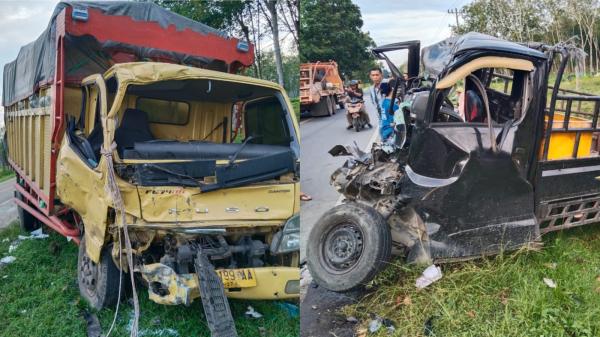 Kecelakaan Maut Truk vs Pikap di Jalur Medan-Pematangsiantar, Satu Tewas