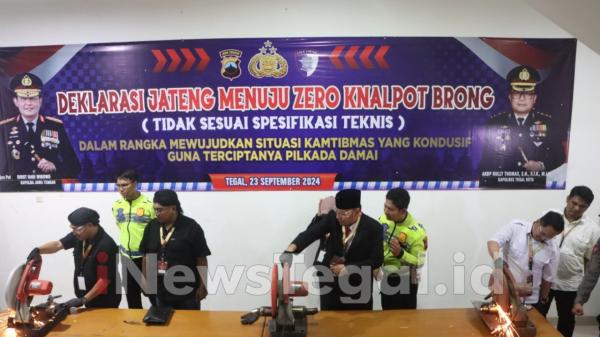 Tiga Paslon Wali Kota Tegal Deklarasikan Zero Knalpot Brong