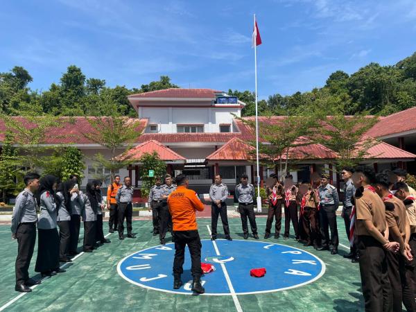 Libatkan Anak Didik, LPKA Mamuju - Basarnas Simulasi Tanggap Bencana