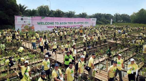 AEON Environmental Foundation HIjaukan Mangrove di Indonesia