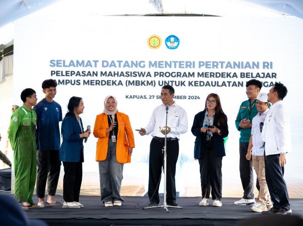 Genjot SDM Pertanian, Kementan Lakukan Pelepasan Nasional Mahasiswa MSIB di Kalteng