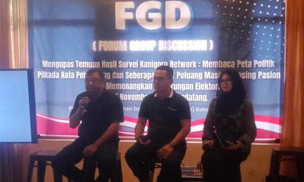 Kanigoro Network Beberkan Hasil Survei dari Tiga Paslon pada Pilkada Palembang 2024