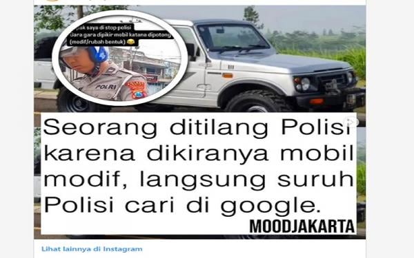 Viral! Polantas Tilang Mobil karena Dikira Mobil Modif, Pengemudi Minta Polisi Cari di Google