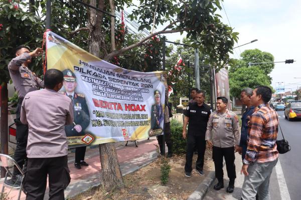 Polresta Sidoarjo Sebar Himbauan Anti Hoaks Guna Pilkada Damai