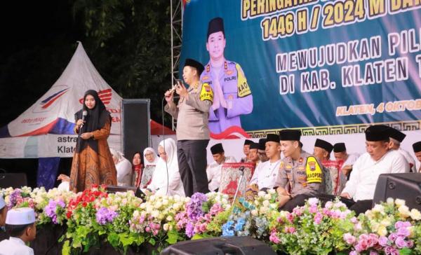 Polres Klaten Bersholawat, Peringati Maulid Nabi dan Doa Bersama untuk Pilkada Damai