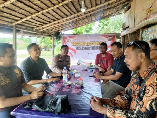 Polsek Sungai Sembilan Felar Kegiatan FGD, Demi Jaga Ketertiban Serta Hindari Konflik di Masyarakat