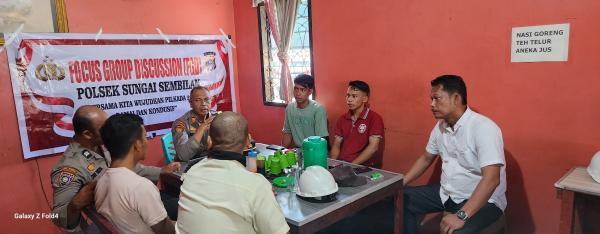 Polsek Sungai Sembilan Gelar Kegiatan Bentuk Persiapan Hadapi Pilkada di Hadiri Para Pekerja PT IBP