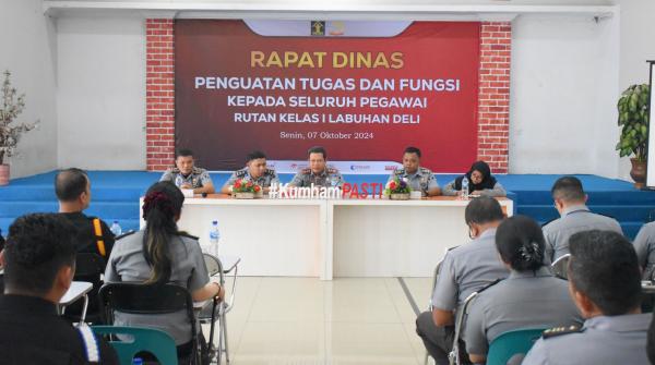 Laksanakan Evaluasi Kinerja dan Pelayanan, Rutan Labuhan Deli Gelar Rapat Dinas Seluruh Pegawai