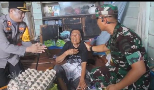 Bhakti Sosial Polres Rohil dan Kodim 0321, Wujudkan Pilkada Damai Bersama Veteran