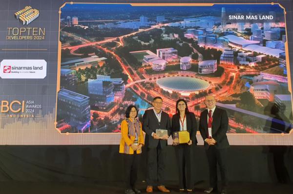 Sinar Mas Land Kembali Raih Penghargaan Top 10 Developers di Ajang BCI Asia Awards 2024