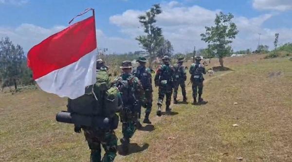 Satgas Arhanud 15 DBY mulai Patroli Pemeriksaan Patok Batas Negara di Sepanjang Pos Haumeniana