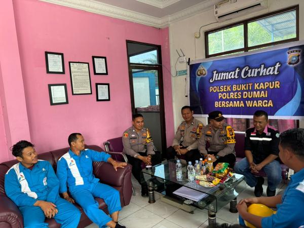 Bertempat di SPBBE PT RMJ Perkasa, Kapolsek Pimpin Langsung Kegiatan Jumat Curhat