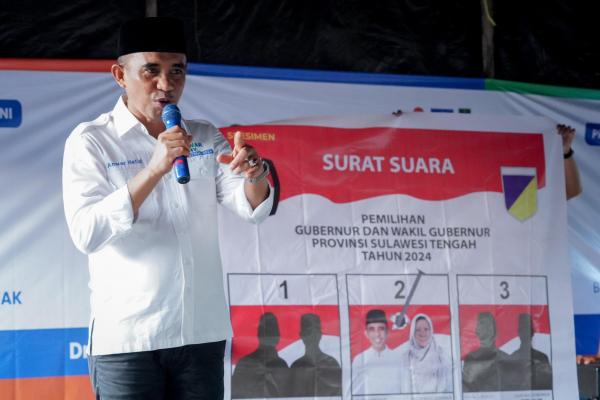 Anwar Hafid dan Reny Lamadjido Ajak Masyarakat Jauhi Politik Uang dan Identitas