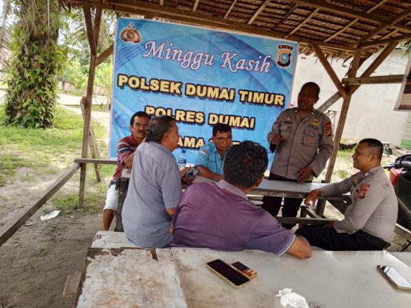 Jaga Suasana Kondusif di Masyarakat, Polsek Dumai Timur Adakan Giat Minggu Kasih dan Cooling System