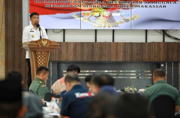 Pjs Wali Kota Makassar Terima Kunjungan Tim Penilai Kampung Pancasila di Manggala