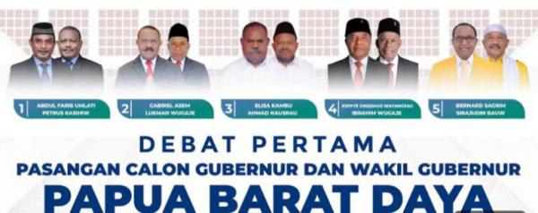 Debat Perdana Pilkada Papua Barat Daya 2024: Lima Paslon Ungkap Visi Pembangunan Daerah