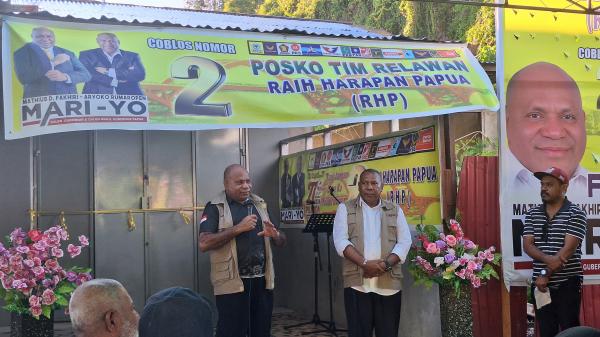 Resmikan Posko Relawan RHP, Mari-Yo Promosikan Kartu Mace Kasih Jalan