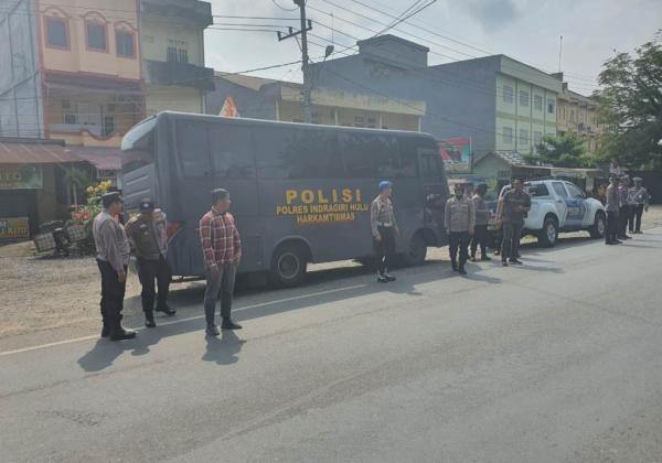 Patroli Skala Besar Polres Inhu Pantau Situasi Menjelang Pelantikan Presiden dan Pilkada