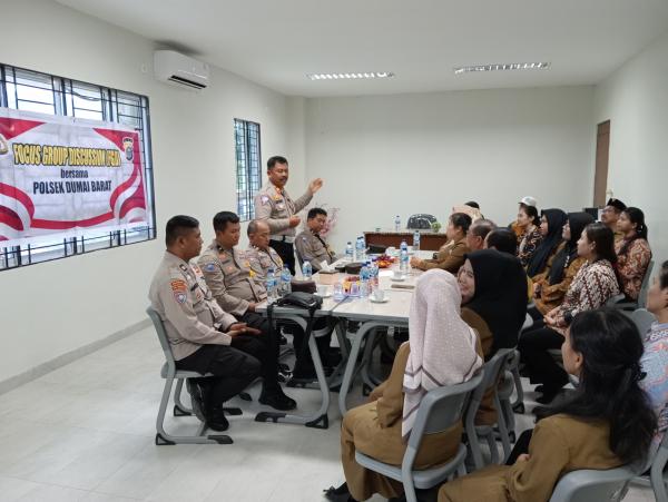 Kanit Lantas Polsek Adakan Kegiatan FGD Bertempat Sekolah Yayasan Prajnamitra Maitreya Cabang Dumai