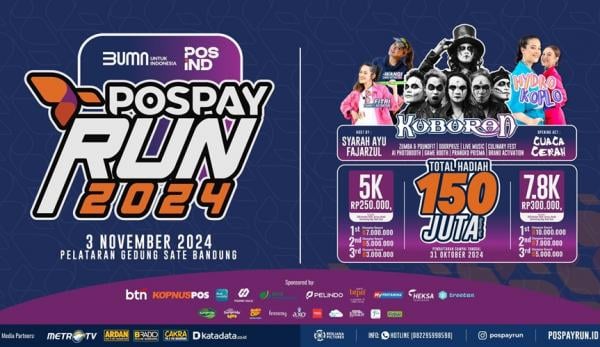 Ikuti Pospay Run 2024 Berhadiah Total Rp150 Juta dan Banjir Doorprize Spektakuler