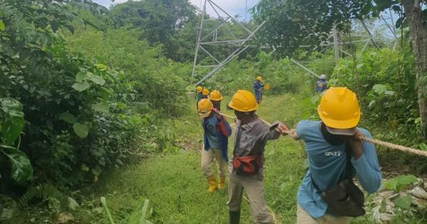 Stringing SUTT 150 kV Jalur Maloy-Talisayan Dikebut Perampungannya